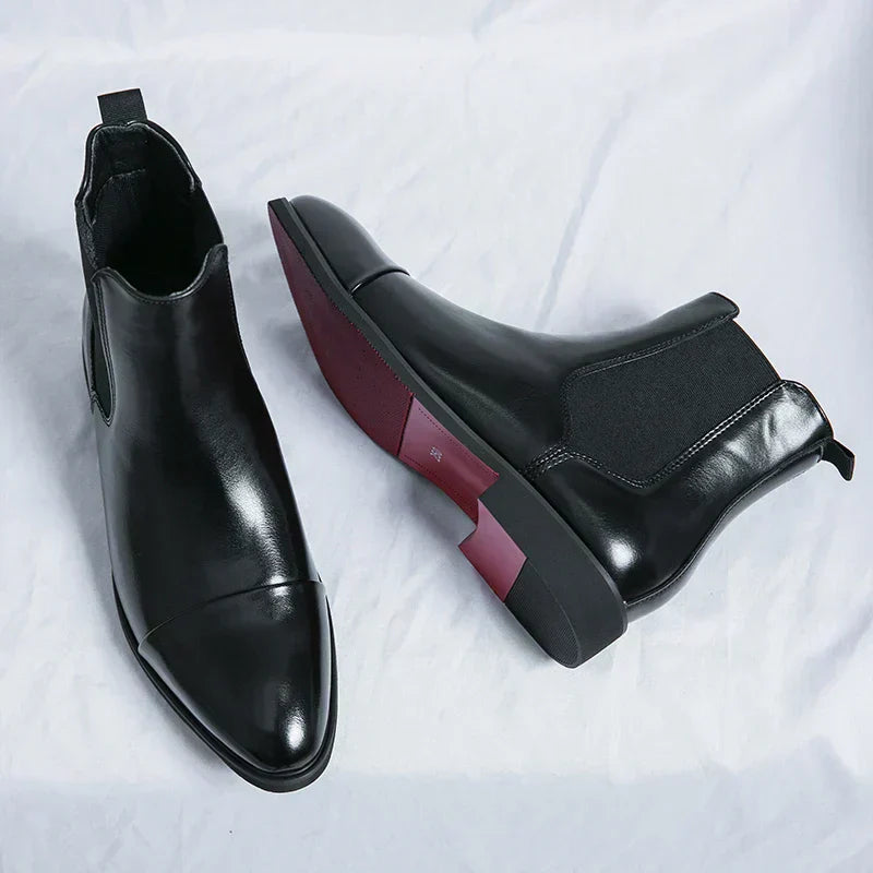 Damien | Leder Chelsea-Stiefel