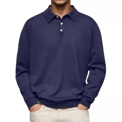Adam™ | Casual Poloshirt Met Lange Mouwen