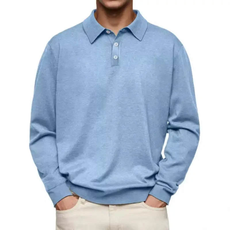 Adam™ | Casual Poloshirt Met Lange Mouwen