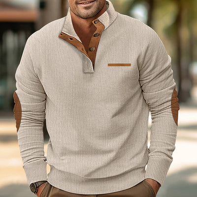Davenport™ – Halbknopf-Pullover mit Tasche