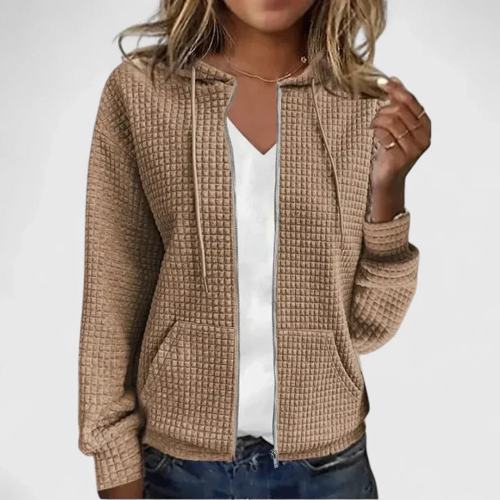 Elyssiah | Elegante Waffelstrick-Cardigan