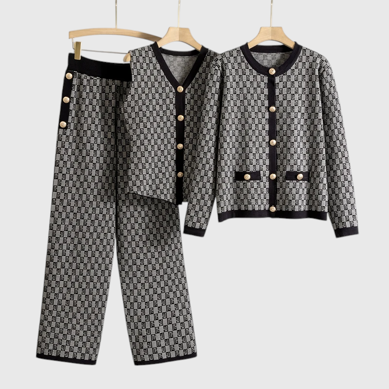Nilda - Herbst Strick 3-Teiliges Set