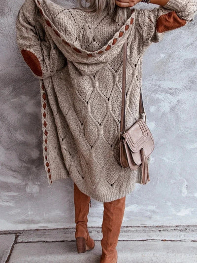 Amalia - Vintage Strickjacke mit Kapuze