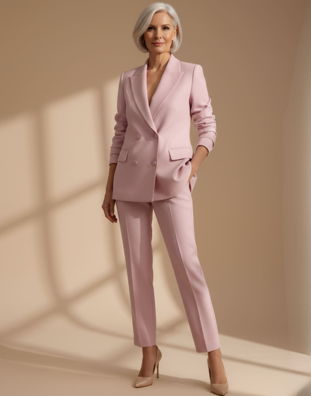 Sina® | Blazer- und Plissee-Hosen-Set