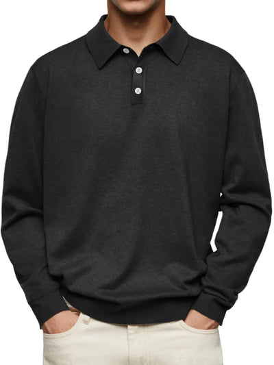 Adam™ | Casual Poloshirt Met Lange Mouwen