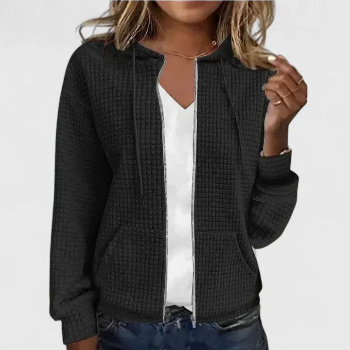 Elyssiah | Elegante Waffelstrick-Cardigan