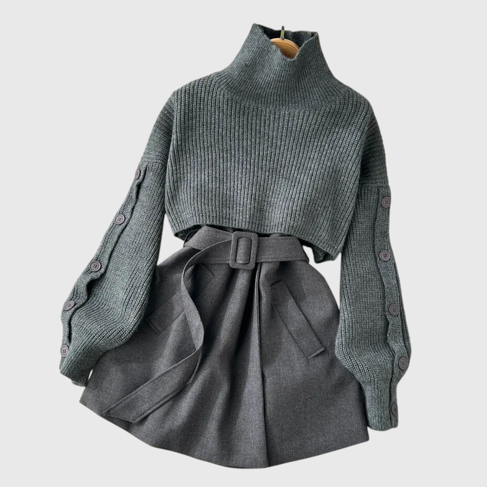Amania - Lässiges Chic Mini-Kleid Set