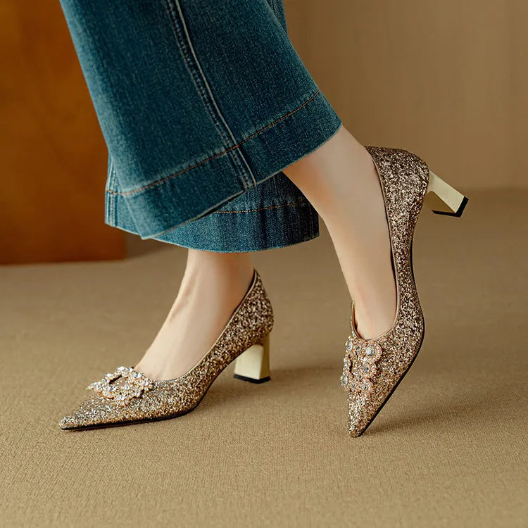 Gloria - Glitter Mary Janes