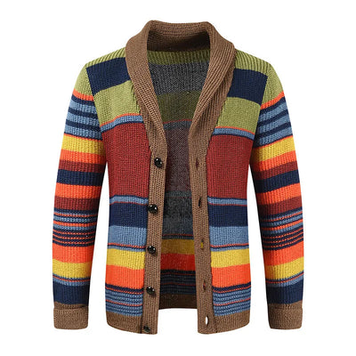 Lennart | Strick-Cardigan für Herren mit Farbblock & Geometrischem Muster