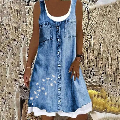 Neve™ - Elegantes Denim-Kleid