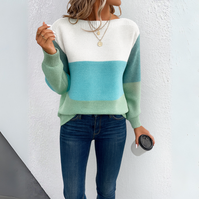 Clara™ Pullover - Stilvolles Dreifarbendesign für den Komfort der Frauen