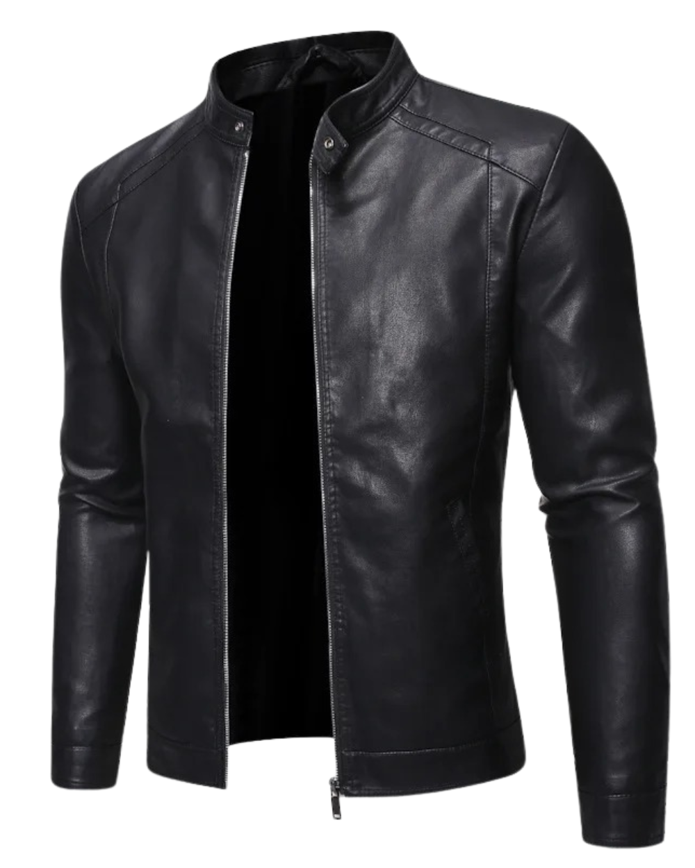 Stehkragen Lederjacke