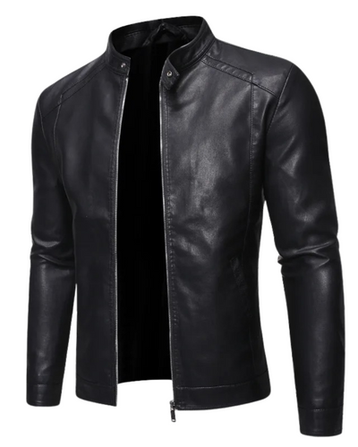 Stehkragen Lederjacke