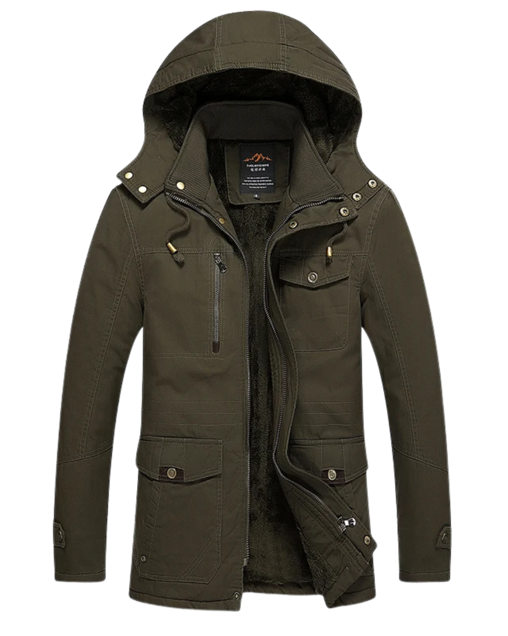 Elegante Baumwollgefütterte Winterjacke
