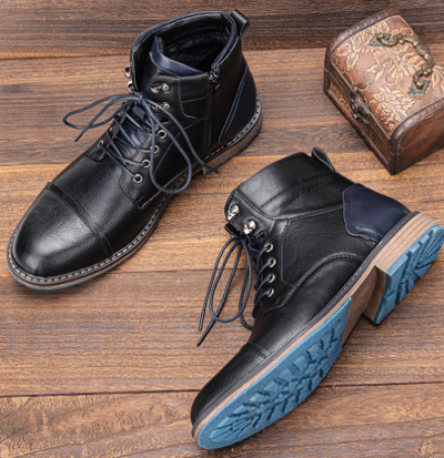 Aaron - Handgefertigte Premium-Leder Oxford-Stiefel