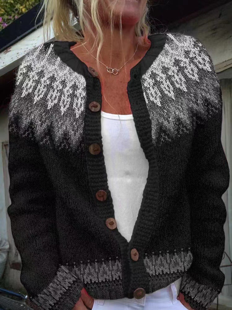 Nevaeh | Vintage Isländische Strickjacke
