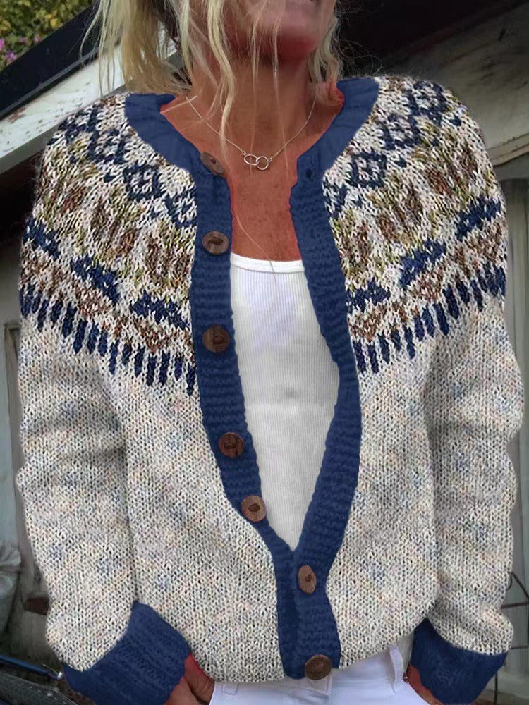 Hailey | Vintage Isländische Strickjacke