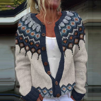 Kylie | Vintage Isländische Strickjacke