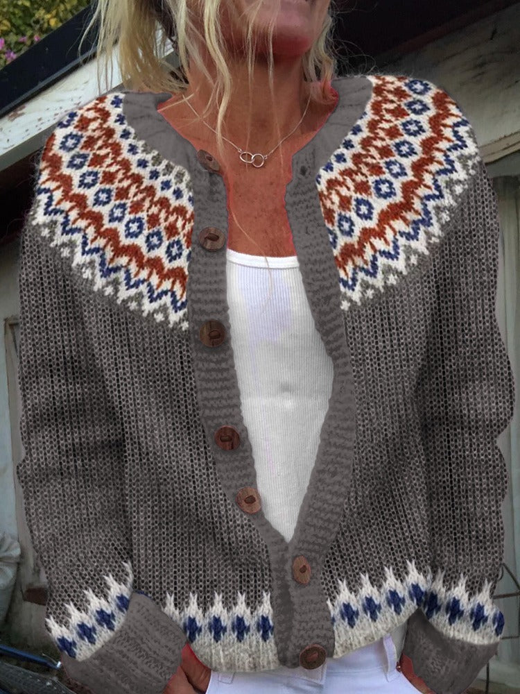 Gabriella | Vintage Isländische Strickjacke