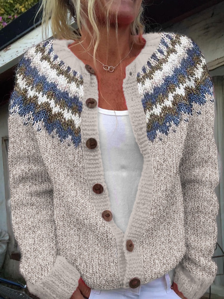 Peyton | Vintage Isländische Strickjacke