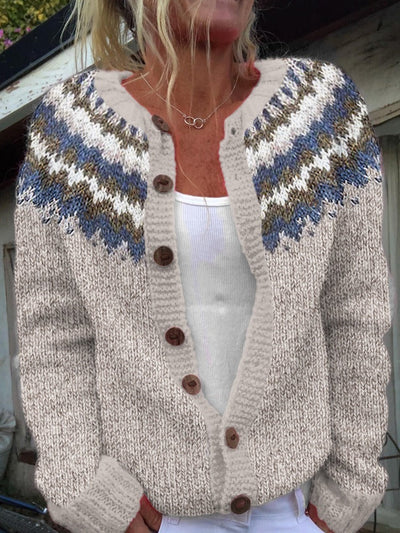 Peyton | Vintage Isländische Strickjacke