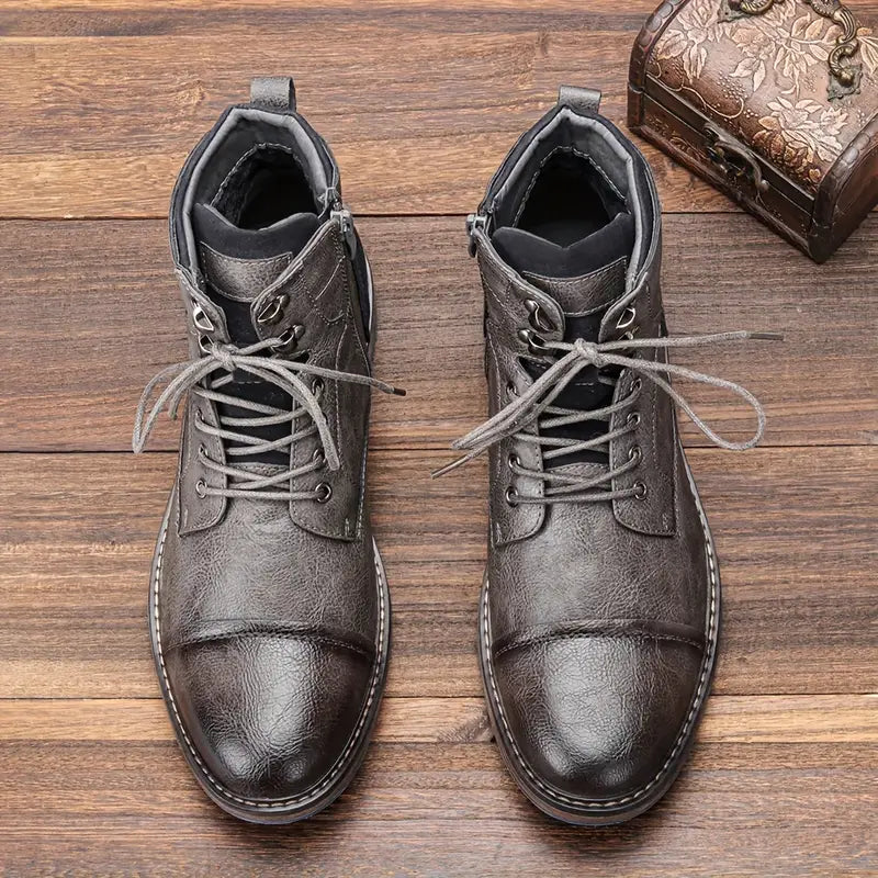 Aaron - Handgefertigte Premium-Leder Oxford-Stiefel