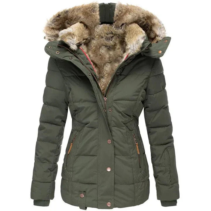 Sophie – Warmer Wintermantel mit Fellfutter