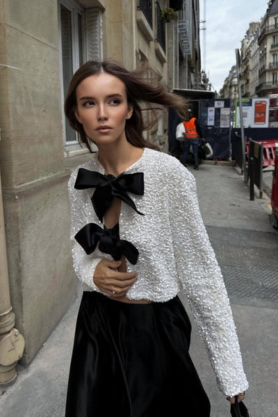 Noria™ | Moderne schicke Bluse mit Schleifenakzenten