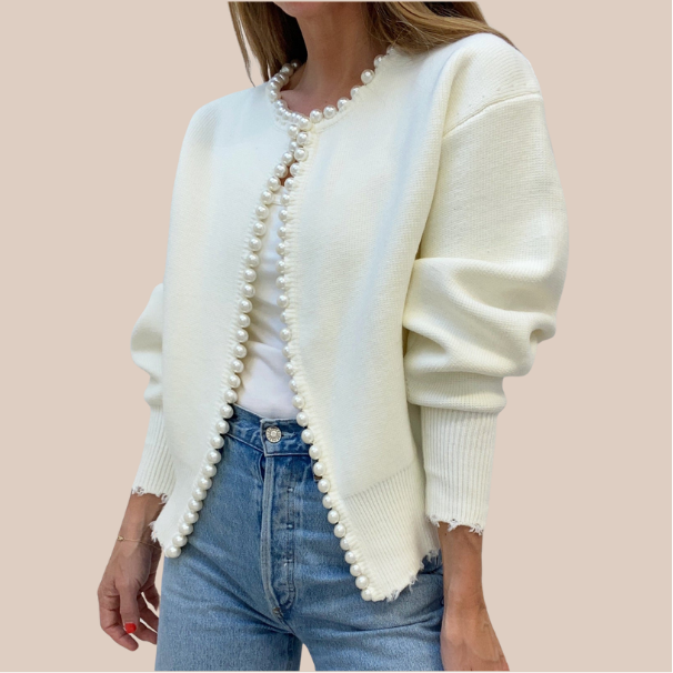 Olivia - Schicker Perlen-Cardigan