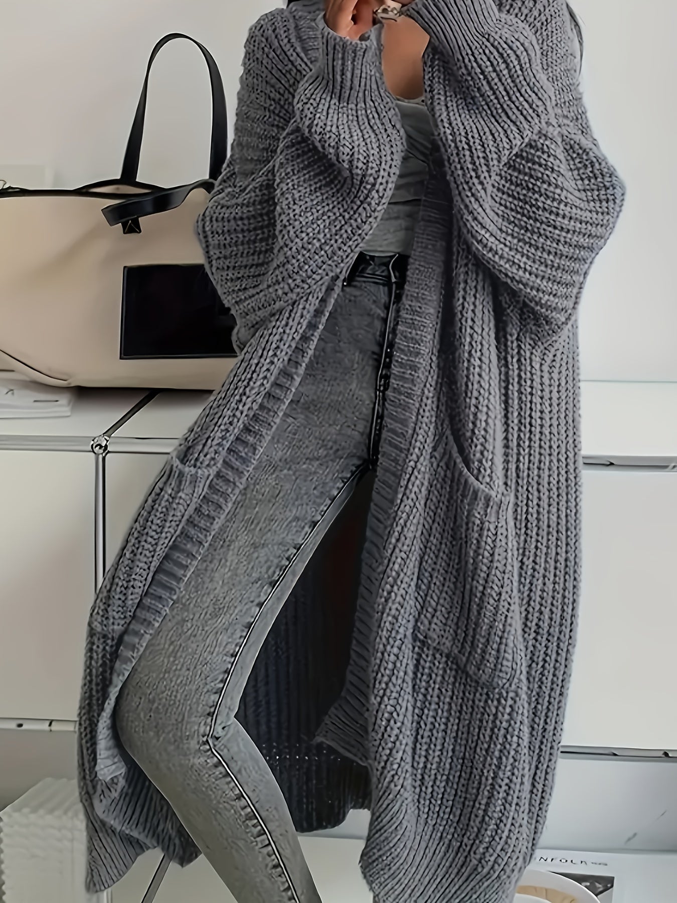 Sophie – Langer Strickcardigan mit Warmer Umarmung