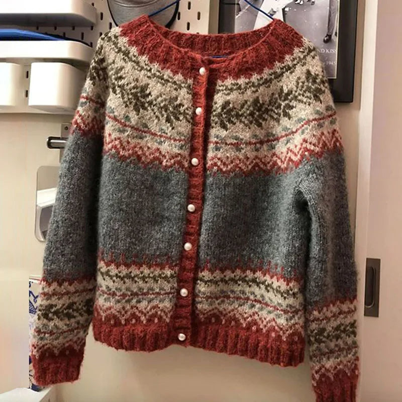 Jessica | Vintage Island-Strickjacke