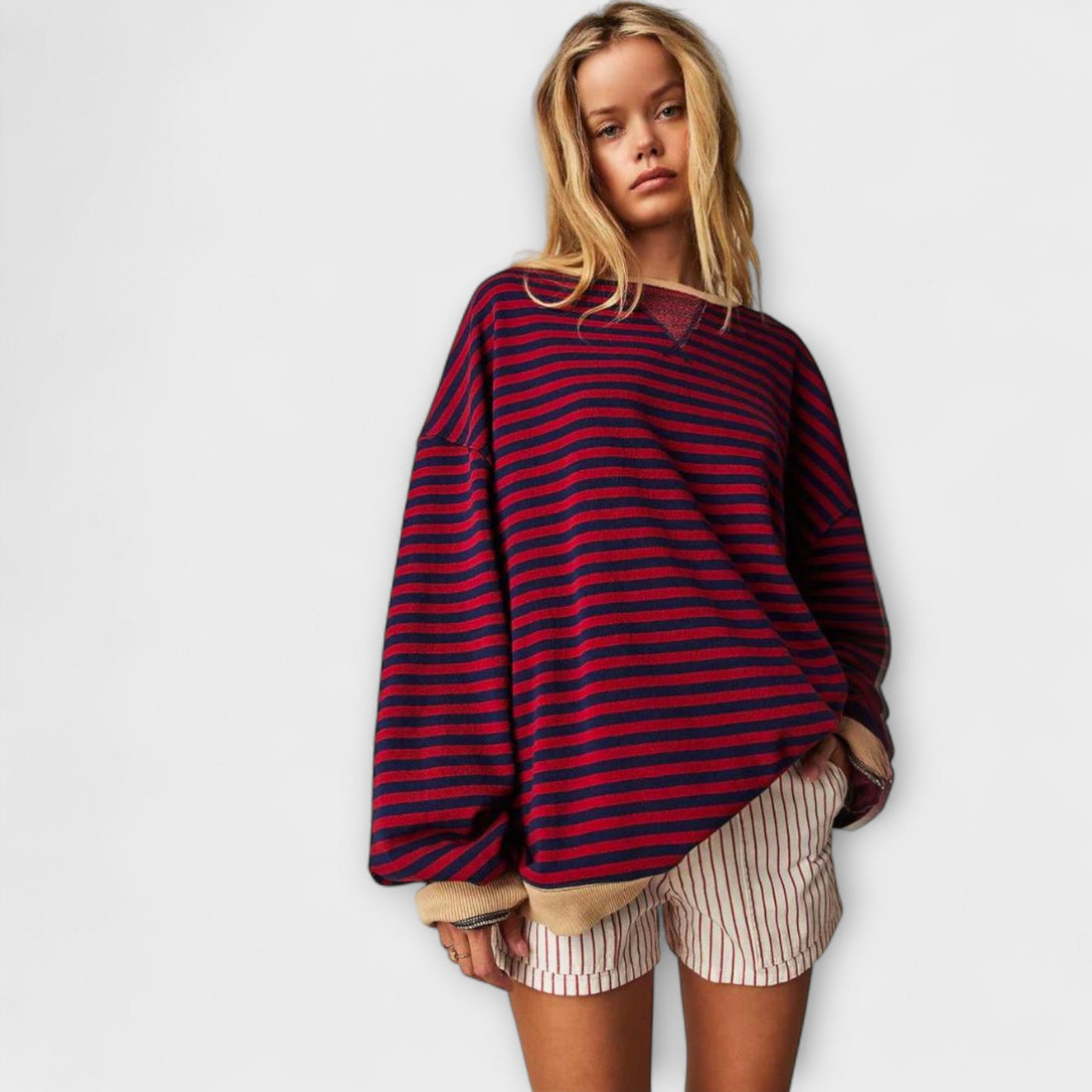 Joyce | Gestreifter Oversized-Pullover