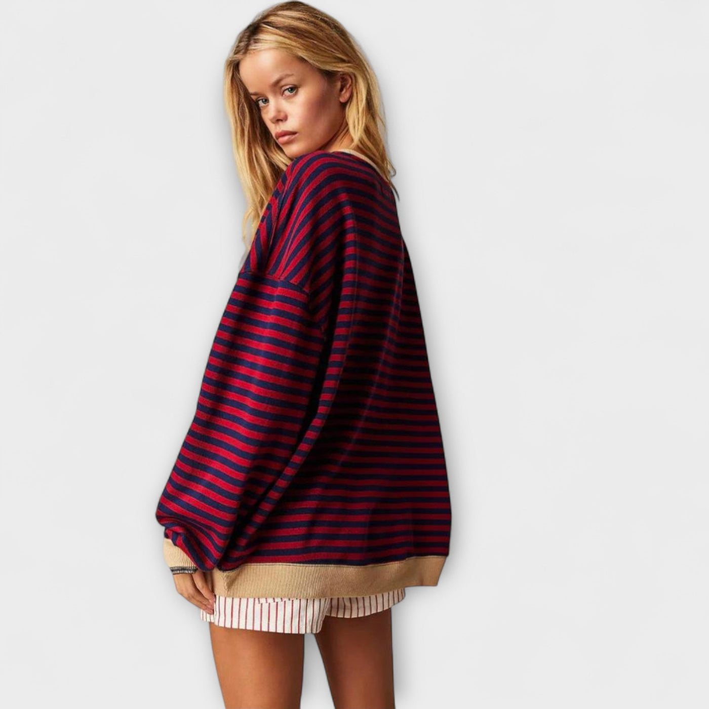 Joyce | Gestreifter Oversized-Pullover