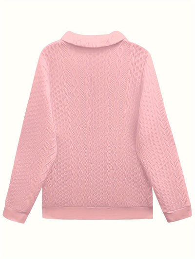 Sofie – Elegantes Sweatshirt mit langen Ärmeln und Reißverschlusstaschen