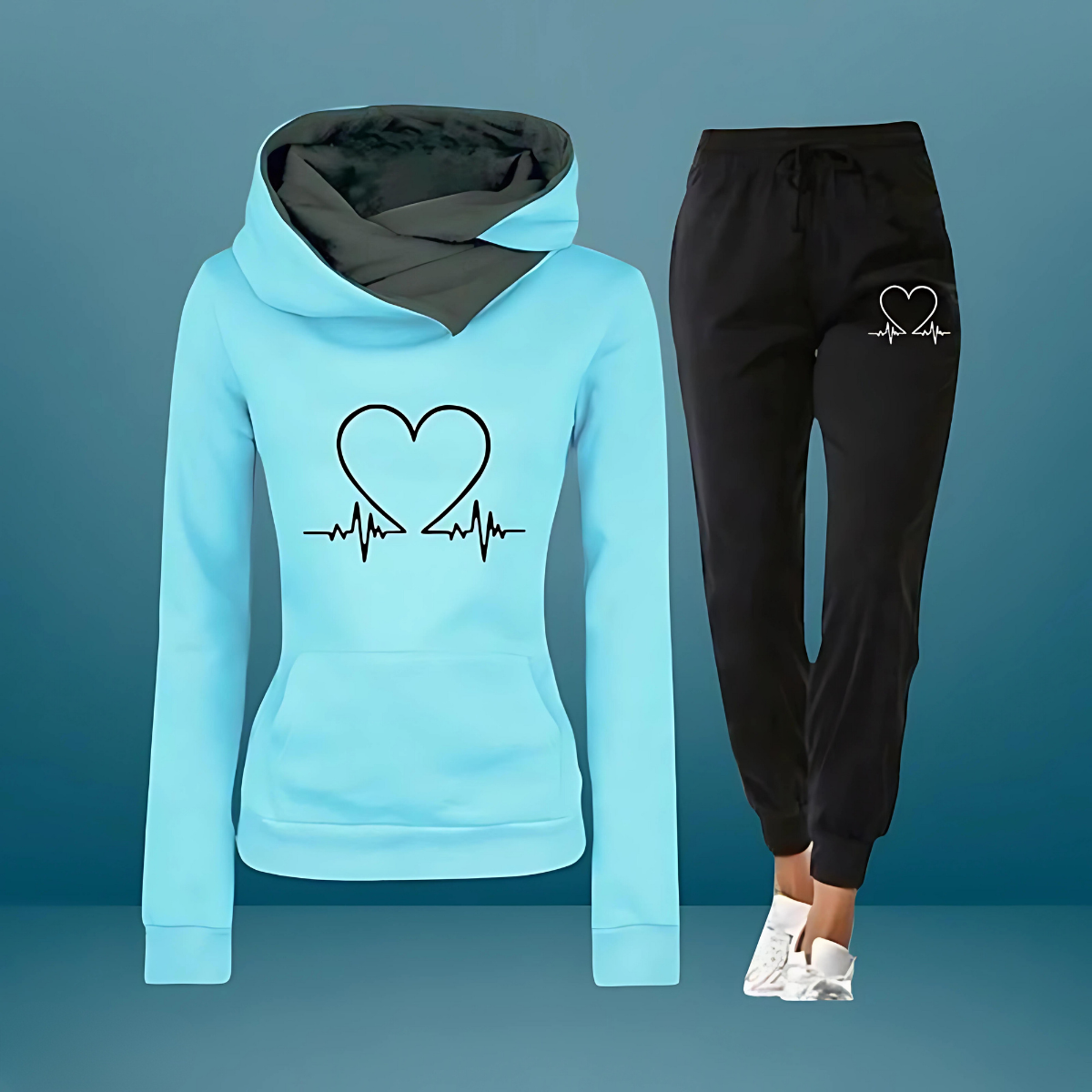 Bonnie | Cozy Set mit Herz-Print