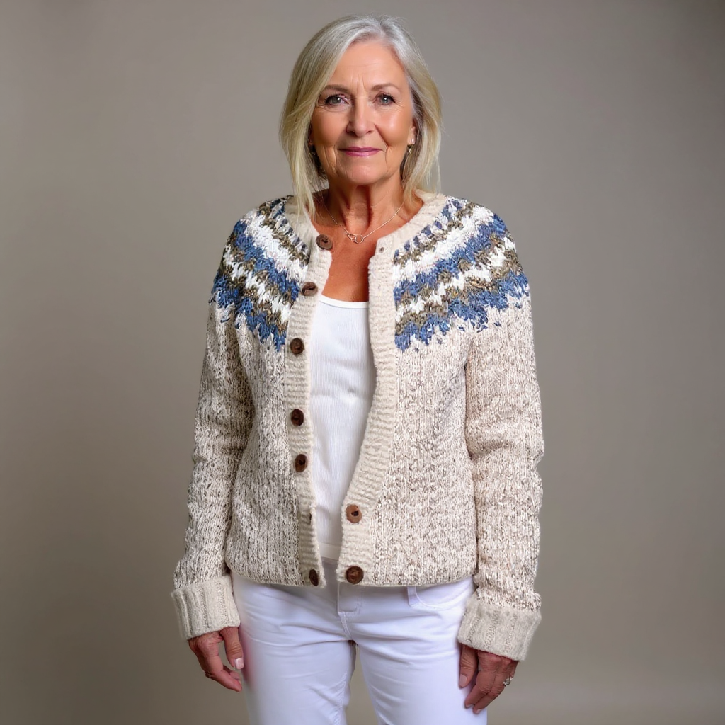 Peyton | Vintage Isländische Strickjacke