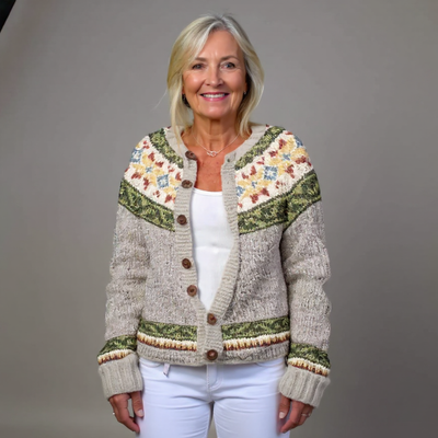 Herbst | Vintage Isländische Strickjacke
