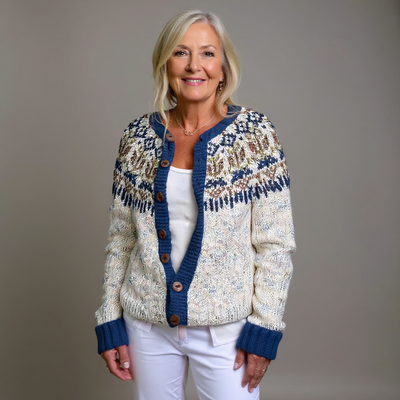 Hailey | Vintage Isländische Strickjacke