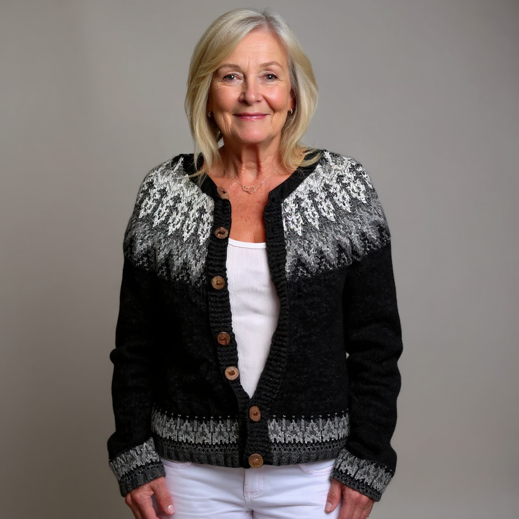 Nevaeh | Vintage Isländische Strickjacke