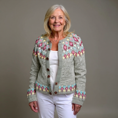 Madeline | Vintage Isländische Strickjacke