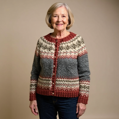 Jessica | Vintage Island-Strickjacke