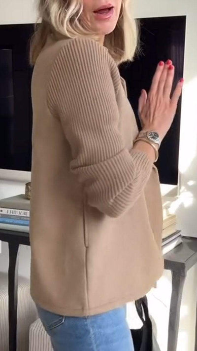 Leanor - Zeitloser Strick-Ärmel Blazer