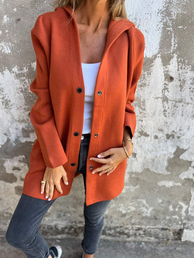Jacqueline | Lässige Hoodie-Jacke mit Knöpfen