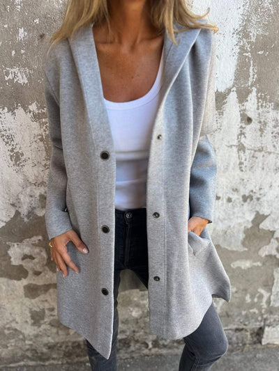 Jacqueline | Lässige Hoodie-Jacke mit Knöpfen