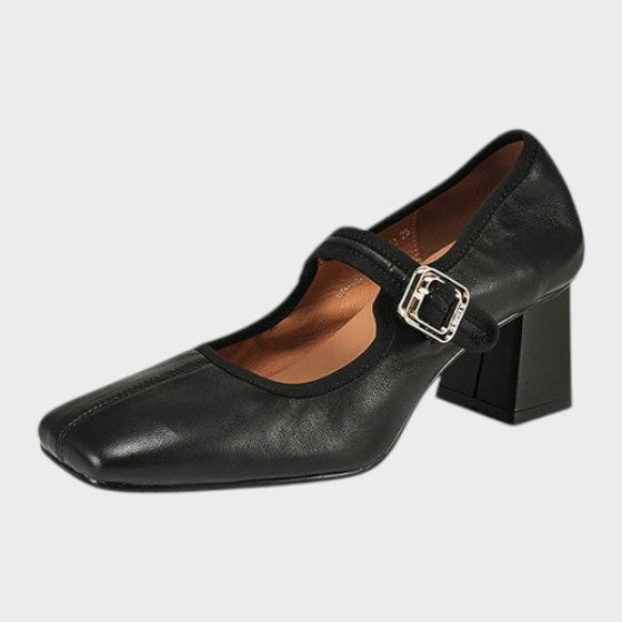 Olivia - Blockabsatz Schnallen Mary Jane Schuhe