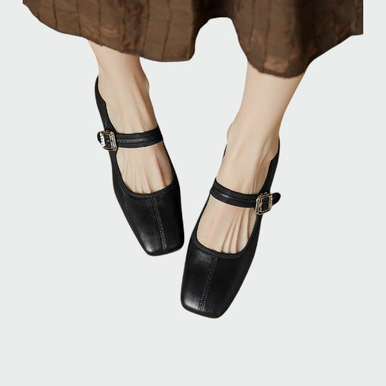 Olivia - Blockabsatz Schnallen Mary Jane Schuhe