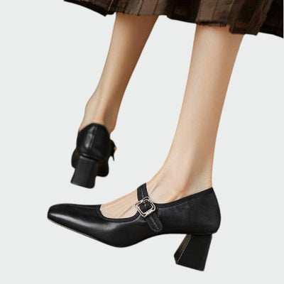 Olivia - Blockabsatz Schnallen Mary Jane Schuhe