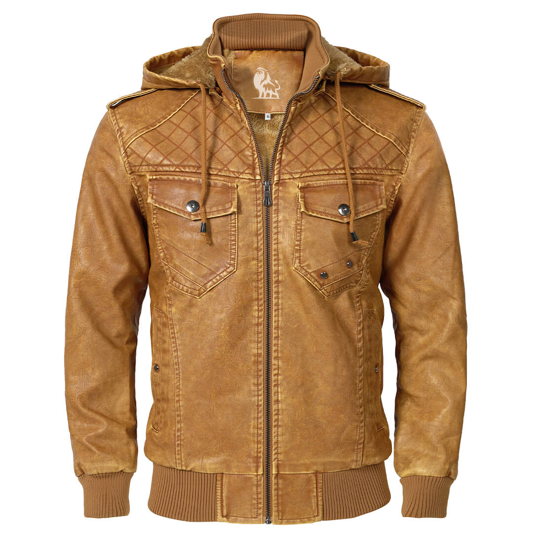 Luxuriöse Lederjacke