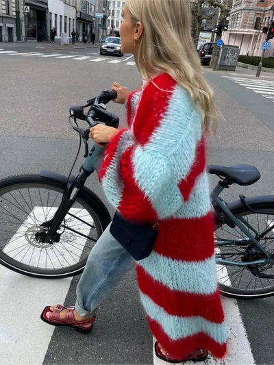 Sue | Übergroßer Flauschiger Langer Cardigan