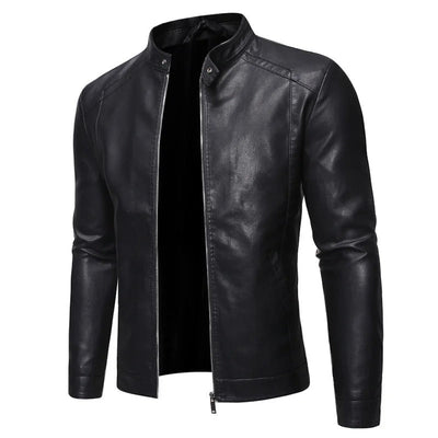 Stehkragen Lederjacke